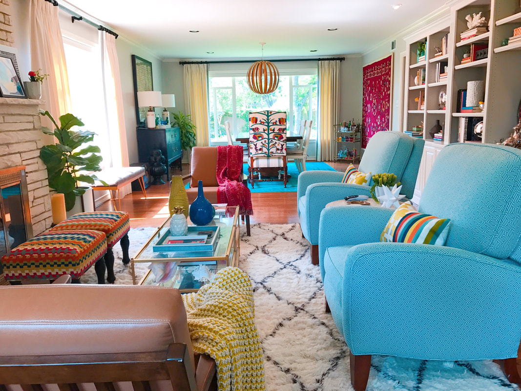 colorful family room